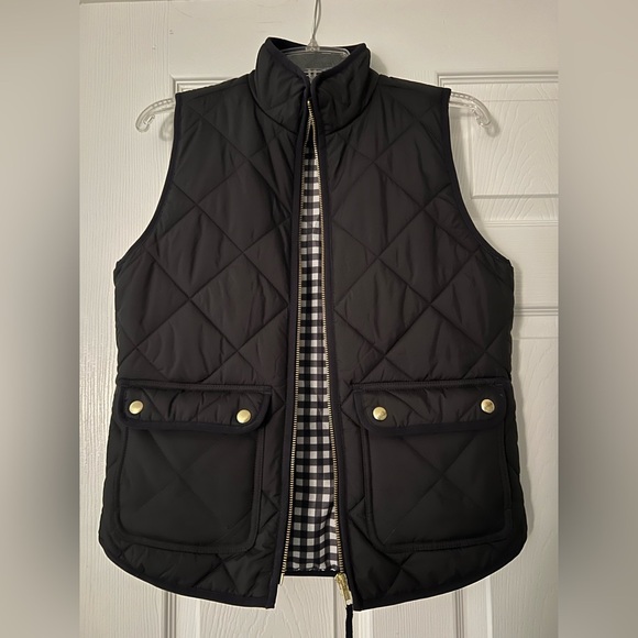 J. Crew Other - J. Crew Black Quilted Vest with Gold Zipper